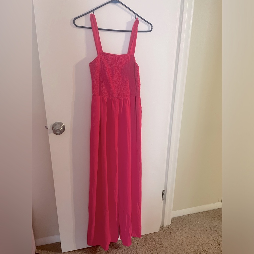 Pink jumpsuit!